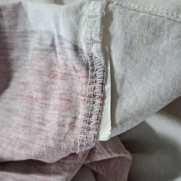 Marina Rinaldi Marina Sport Oversized Cropped White Red Brown Abstract Tee VG XL - Picture 4 of 7